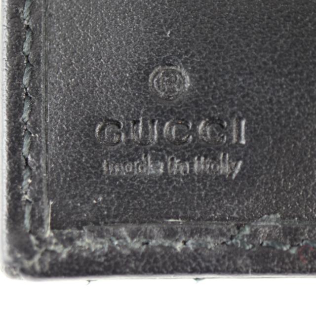 GUCCI グッチ ダブルG ウォレット 773427 二つ折り財布 シェブロン キルティング レザー ブラック L字ファスナー【本物保証】の通販は