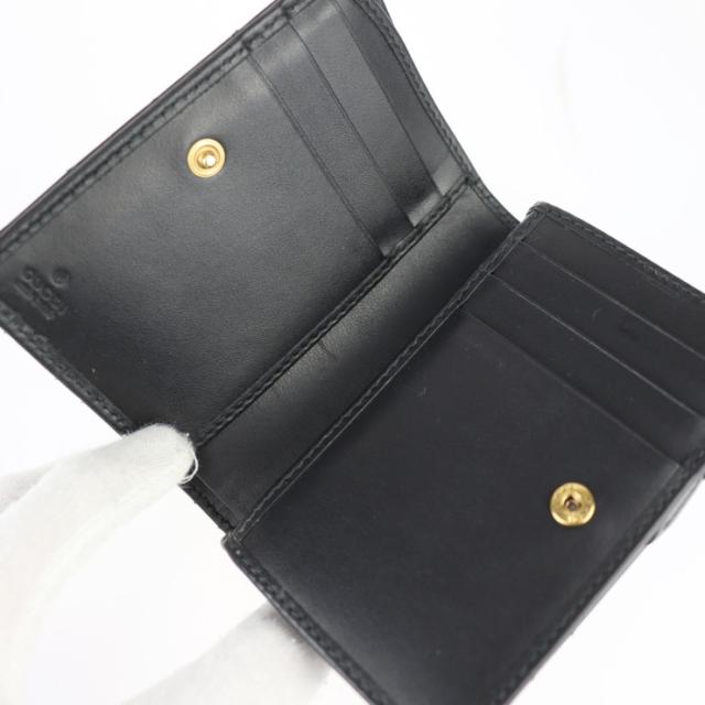 GUCCI グッチ ダブルG ウォレット 773427 二つ折り財布 シェブロン キルティング レザー ブラック L字ファスナー【本物保証】の通販は