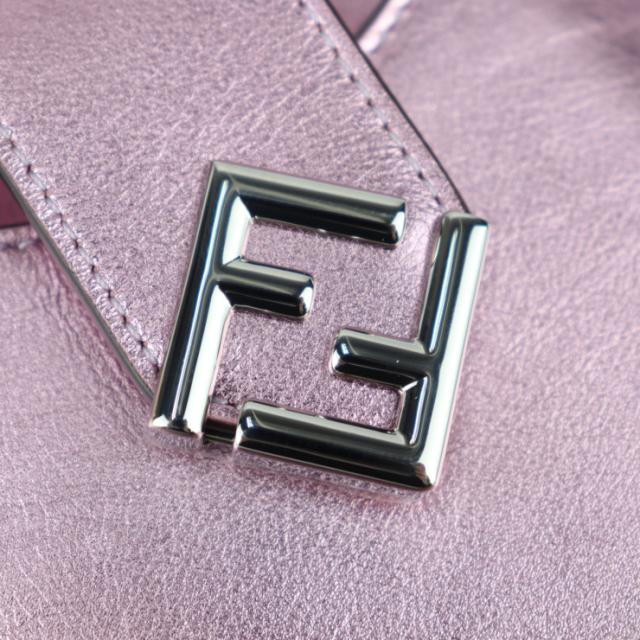 超美品 FENDI フェンディ FFダイヤモンド フォンポーチ 7AS188 ショルダーバッグ レザー ピンクメタリック スマホポーチ スマホケース ストラップ【本物保証】_3