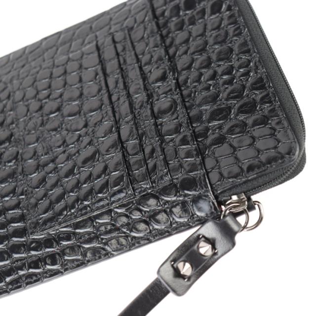 美品 Christian Louboutin クリスチャンルブタン ショルダーポーチ 3205315 ショルダーバッグ クロコ型押しカーフレザー ブラック スマートフォンホルダー フォンポーチ【本物保証】