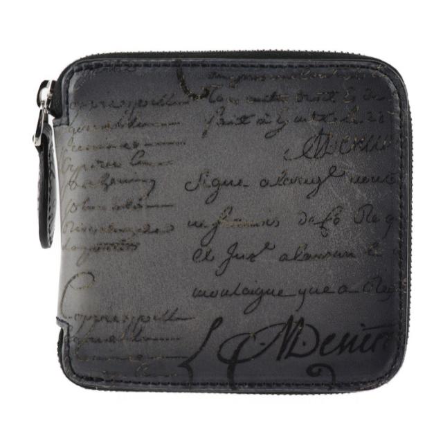 超美品 Berluti ベルルッティ IN CASE インケース カリグラフィー トートバッグ - ナイロン スクリット ヴェネチアンレザー グレー ブラック シルバー金具 エコバッグ 折り畳みバッグ ショッピングバッグ【本物保証】