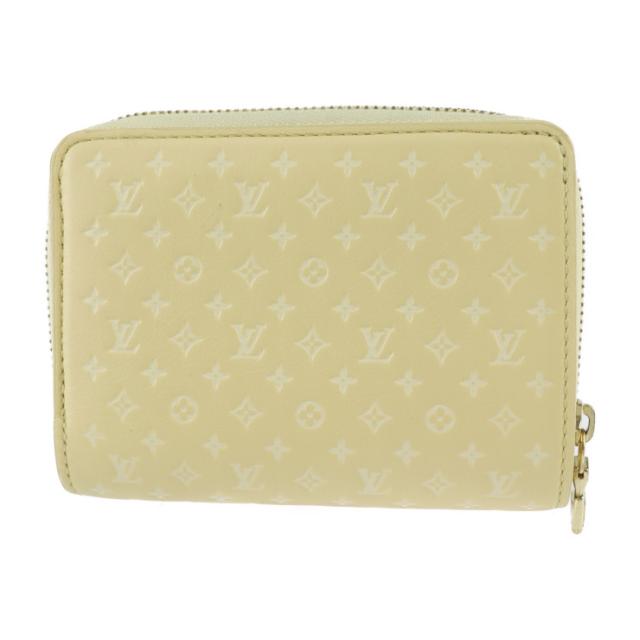 美品 LOUIS VUITTON ルイ ヴィトン ポルトフォイユ ルー ナノグラム 二つ折り財布 M82288 カーフレザー ジョーヌ ゴールド金具 ラウンドファスナー ビトン イエロー系【本物保証】_2