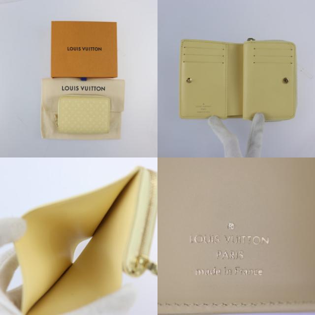 美品 LOUIS VUITTON ルイ ヴィトン ポルトフォイユ ルー ナノグラム 二