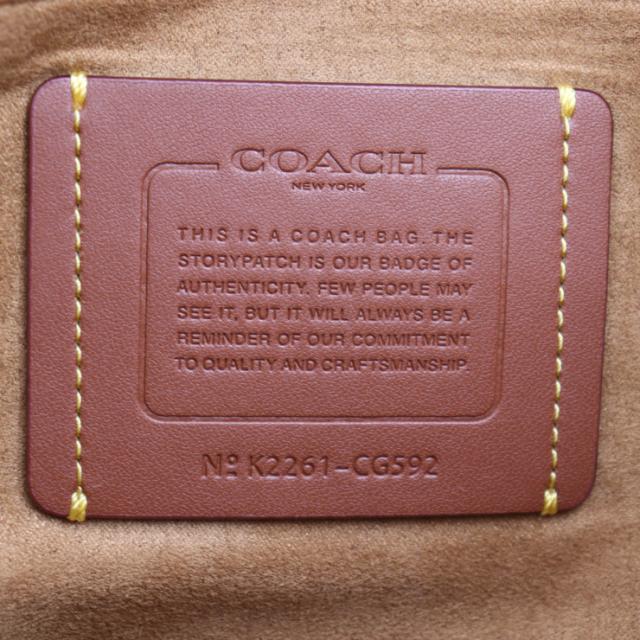 超美品 COACH コーチ フィールド トート 40 レキシー スペース CG592 トートバッグ レザー ベージュ【本物保証】_9