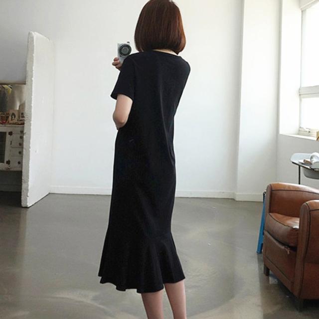 マキシワンピース 夏 半袖 ロングワンピース 韓国 やすい ワンピース 夏 キレイめ ルームウェア 無地 肌触りの良いの通販はau Pay マーケット Mmc