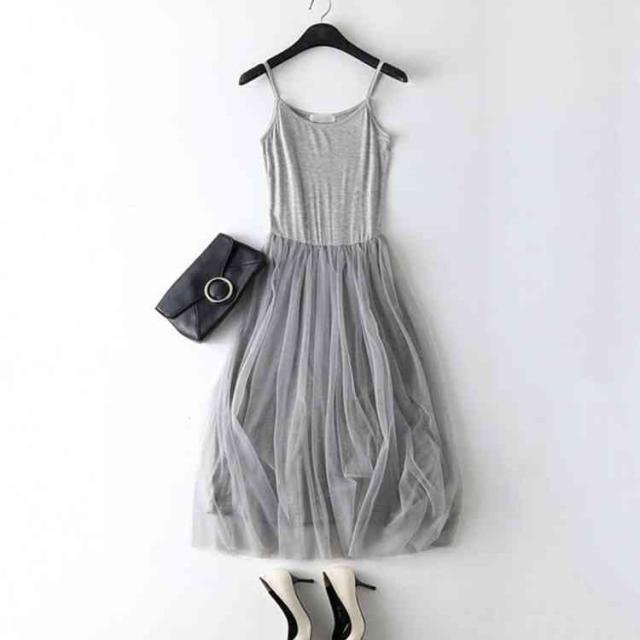 レディース キャミワンピース タンクワンピース ノースリーブ 膝丈 無地 ワンピ フレア かわいい 大人 女性 膝丈ワンピース の通販はau Pay マーケット Mmc
