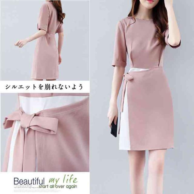 ワンピース レディース 40代 30代 チュニックワンピース 春 コーディネート フェミニン 5分袖 通勤 S M L Xl 2の通販はau Pay マーケット Mmc