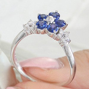 TASAKI ブルーサファイア ダイヤモンド 0.47ct リング K18WG