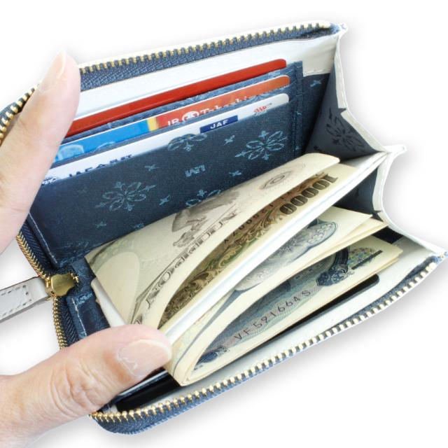 財布 本革 レディース メンズ 軽量 軽い 革 レザー デニム調 サイフ 革財布 革 L字ファスナー L字 l字 l字ファスナー おしゃれ 上質 高級 日本製 小銭入れ ライム マキシムデニム L8212 機能的 多収納 使いやすい クリスマス 母の日 誕生日_14