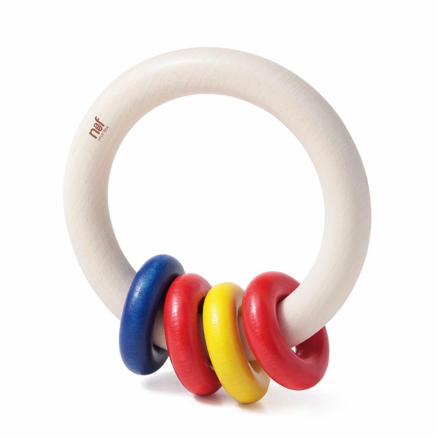 卓越 Baby Firstlook 木製リング ウッドリング 無塗装 40mm 10pc 手作り ガラガラ ラトル 知育玩具 出産祝い 