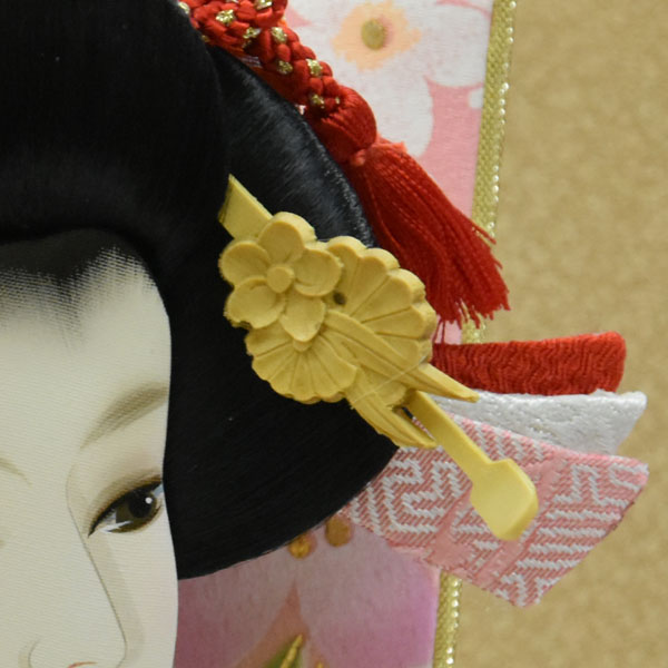 羽根つき飾りつけ 初正月 羽根つき パウダーコンパクト １５号 刺しゅう押絵