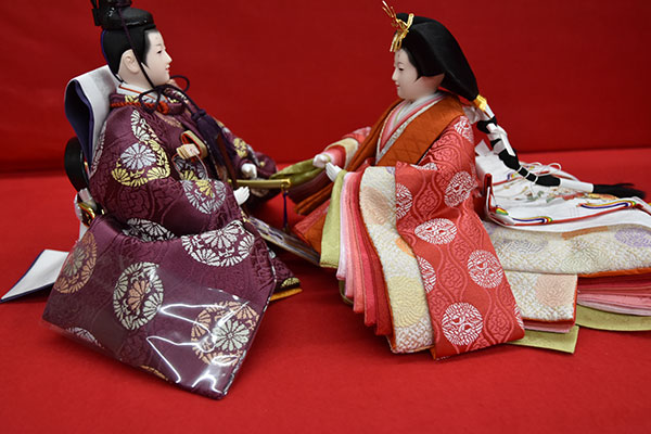 雛人形 コンパクト 収納飾り 紫 ひな人形 親王飾り 平飾り お雛様 初節句飾り JIN雛匠シリーズ お祝い おしゃれ|au PAY マーケット