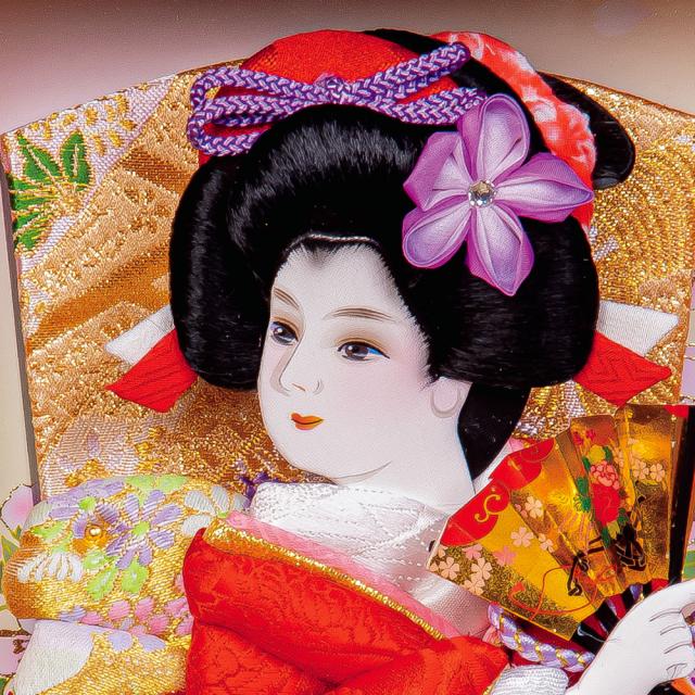 羽子板 ケース入り 花小町振袖 道成寺 13号 高さ53.5cm hg13-1003 京春ケース総桧A hk13-1013 (231ha10 羽子板 ケース入り 花小町振袖 道成寺 13号 hg13-1003 京春ケース総