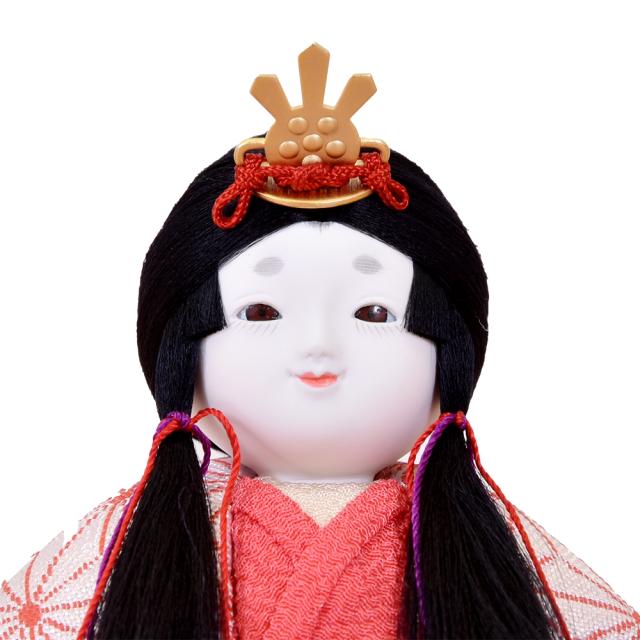 雛人形 ひな人形 親王飾り 平飾り 木目込 毛氈付 4h41-fe-802 白 ピンク コンパクト かわいい おしゃれ モダン お雛様_4