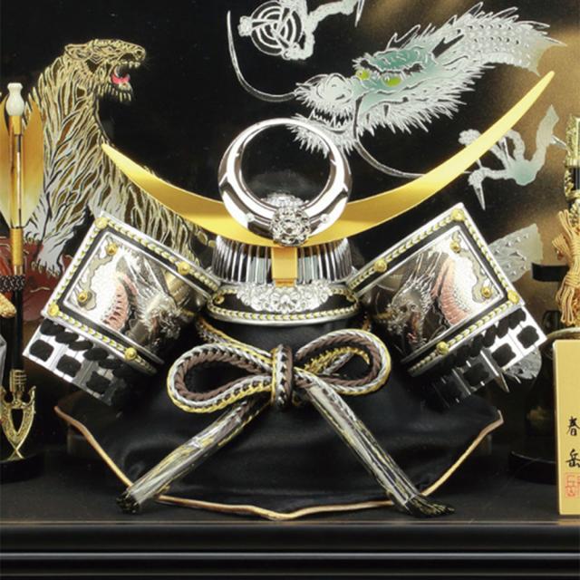 五月人形 コンパクト 武将 上杉謙信 12号 ケース飾り ガラスケース