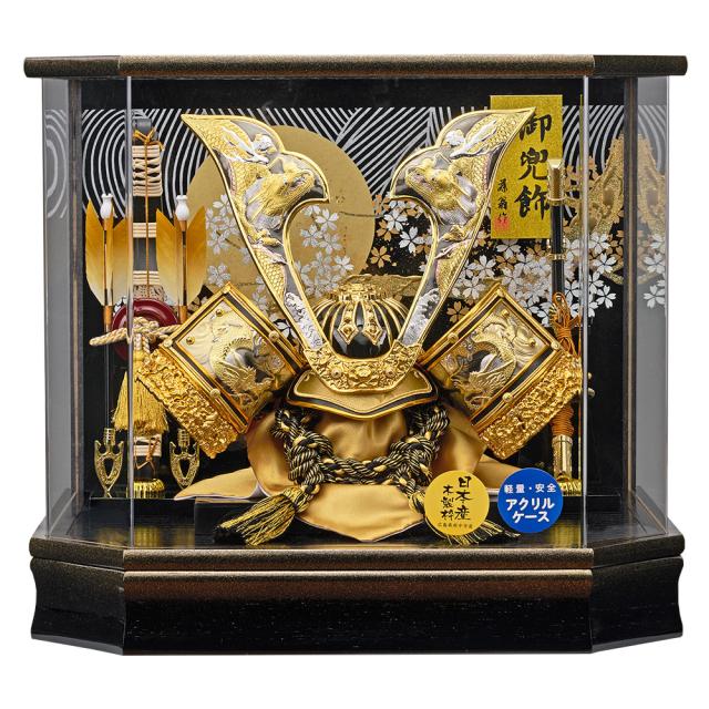 五月人形】端午の節句新品白兜大鍬収納飾りおしゃれ