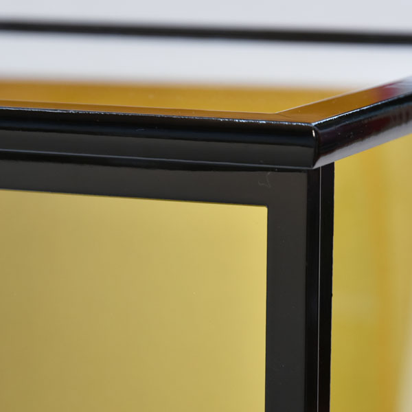 日本人形 人形ケース ガラスケース 横40奥35高60cm 12号 黒 陣屋