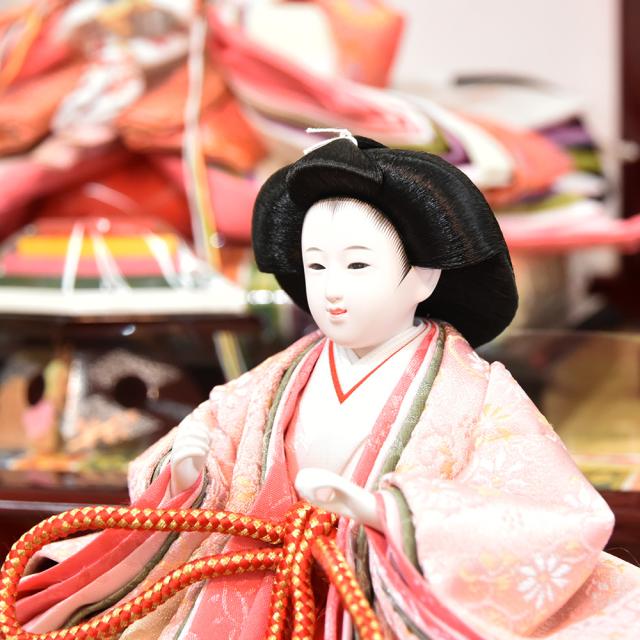 雛人形 久月 ひな人形 お祝い 収納飾り 収納式 段飾り 西陣織 金襴 皇雅雛 五人飾り 5人飾り 赤 ピンク おしゃれ かわいい おしゃれ 可愛い_12