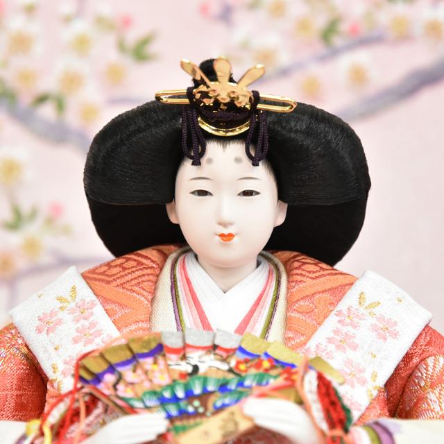 雛人形 久月 ひな人形 お祝い 収納飾り 収納式 段飾り 西陣織 金襴 皇雅雛 五人飾り 5人飾り 赤 ピンク おしゃれ かわいい おしゃれ 可愛い_3