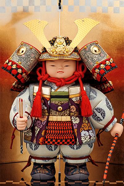 五月人形 木目込み 一秀作 大将人形 平飾り