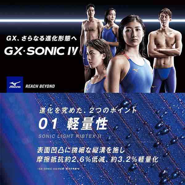 競泳 水着 ミズノ GX-SONIC 4 MR ハーフスーツ FINA 承認ラベル レディース スイミング 水泳 N2MG9202 MIZUNO｜au  PAY マーケット