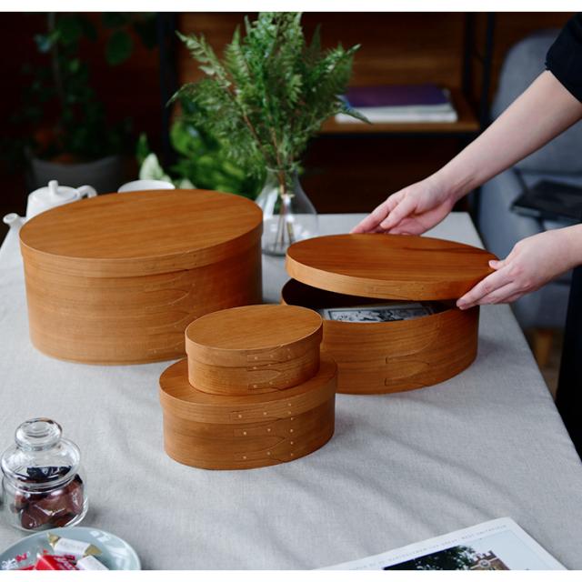 シェーカーオーバルボックス M HS2849 収納ボックス 小物入れ フタ付き