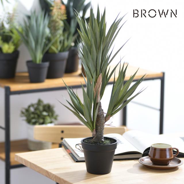 Brown. ブラウン アガベ サイザラーナ ポット 58  992500  観葉植物 フェイクグリーン インテリアグリーン 北欧 ンテリア 鉢 ボタニカル グリーンディスプレイ リビング 玄関 カフェ 店舗  の通販は 5,305円