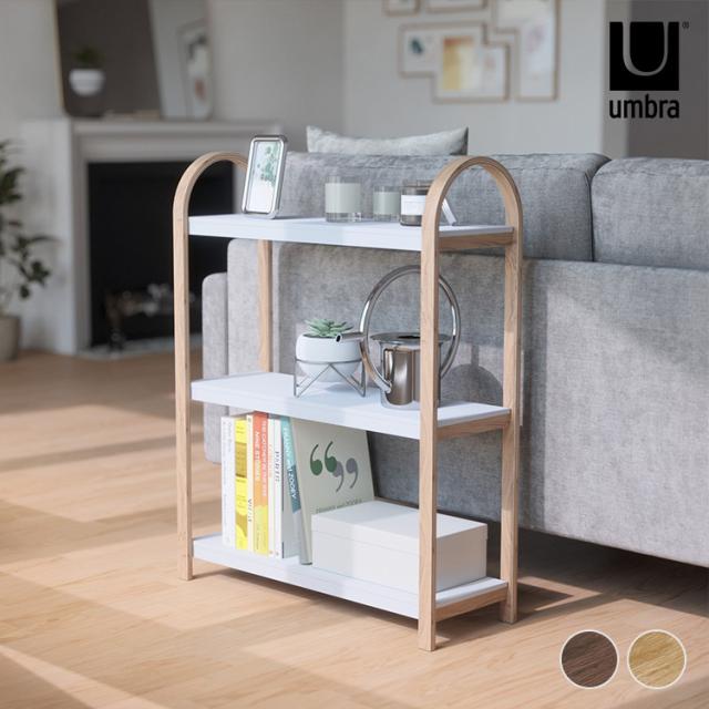 木製 シェルフ Umbra アンブラ ベルウッド シェルフスタンド 3段 21016838668  ウッドシェルフ ディスプレイラック 収納棚 オープンラック ウッドシェルフ 幅72 高さ90 シンプル リビング キッチン 洗面所 子供部屋 おしゃれ 北欧 16,800円