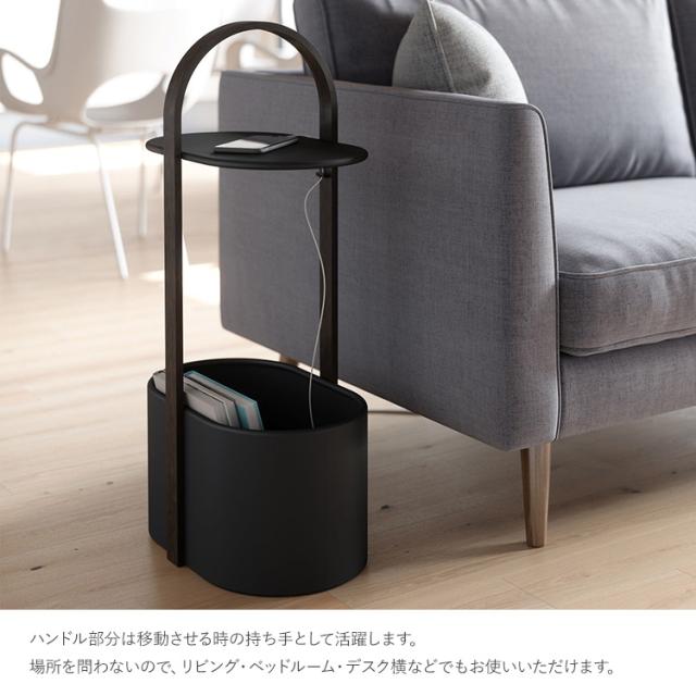 収納付き サイドテーブル Umbra アンブラ ベルウッド ストレージテーブル 21013760668  ミニテーブル ナイトテーブル スリム 隙間収納 収納テーブル 持ち運び スチール 木製 ナチュラル シンプル 玄関 リビング 寝室 キッチン おしゃれ_3