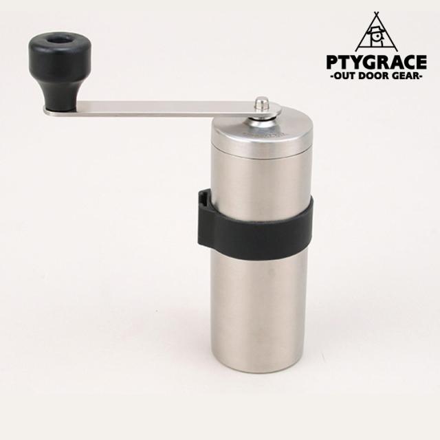 アウトドア コーヒーミル PTYGRACE プリグレース セラミックステンレスコーヒーミル MI-033  手動 手挽き  コンパクト 豆挽き 日本製 セラミック刃 グラインダー 粒度調節可能 おしゃれ シンプル ソロキャンプ 登山 山登り