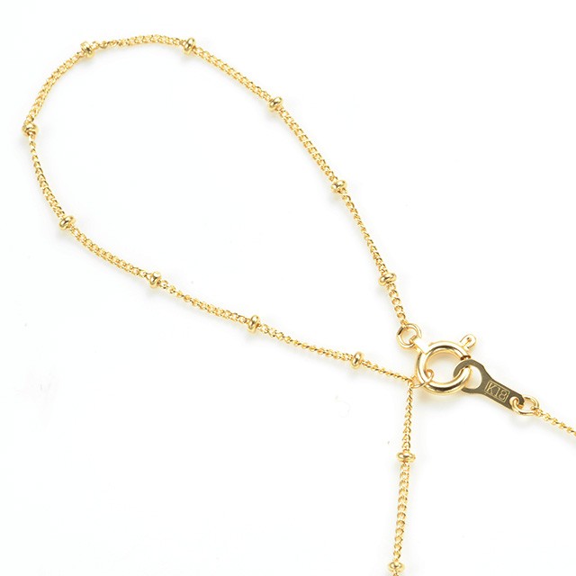 ステーション ロングネックレス K18 humming chain 60 [ラッピング可 