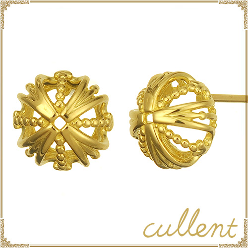 K18ピアス dome [ラッピング可] K18 18金 18k ピアス アンティーク の通販は 27,720円