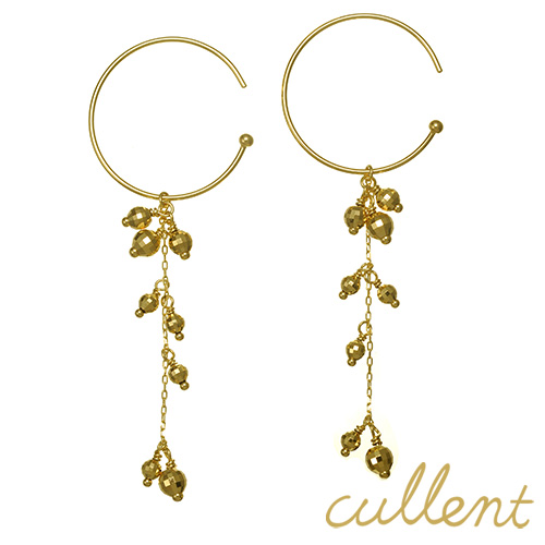 K18 フープピアス  glamorous shower [ラッピング可] フープピアス 18k K18 ゴールド 18金 の通販は