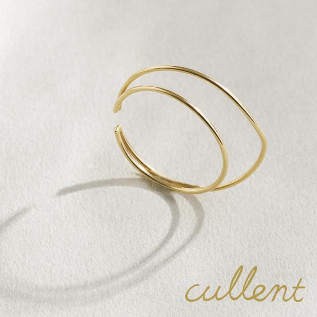 K18 片耳 イヤーカフス   Crescent [ラッピング可]  イヤカフ イヤーカフス 片方 片耳 K18 18金 18k ノンホール の通販は