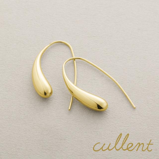 K18 フープピアス  plump [ラッピング可]  K18 18金 18k ゴールド フック シンプル レディース ジュエリー アクセサリー　おしゃれ 地金 ドロップ