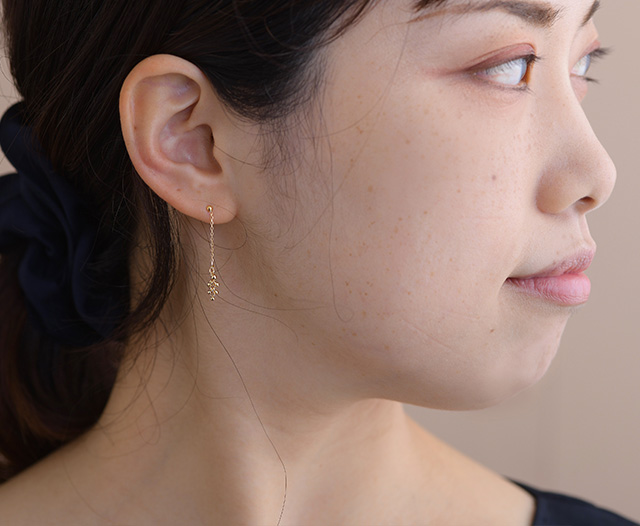 K18 ピアス spray cluster [ラッピング可] K18　18金　18k　ゴールド ピンクゴールド レディース　ジュエリー　アクセサリー　おしゃれ_2