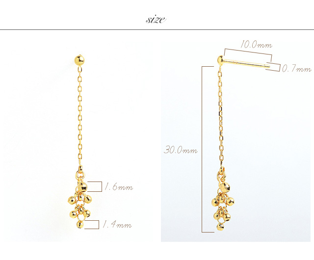 K18 ピアス spray cluster [ラッピング可] K18　18金　18k　ゴールド ピンクゴールド レディース　ジュエリー　アクセサリー　おしゃれ_6
