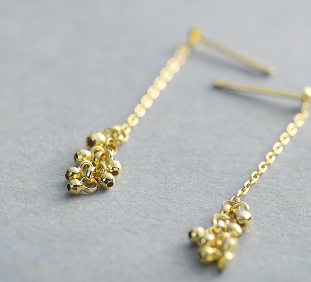 K18 ピアス spray cluster [ラッピング可] K18　18金　18k　ゴールド ピンクゴールド レディース　ジュエリー　アクセサリー　おしゃれ_9