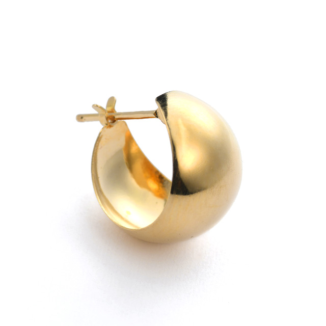 K18 ピアス Moon-shape 10mm_13mm [ラッピング可] K18 18金 18k 