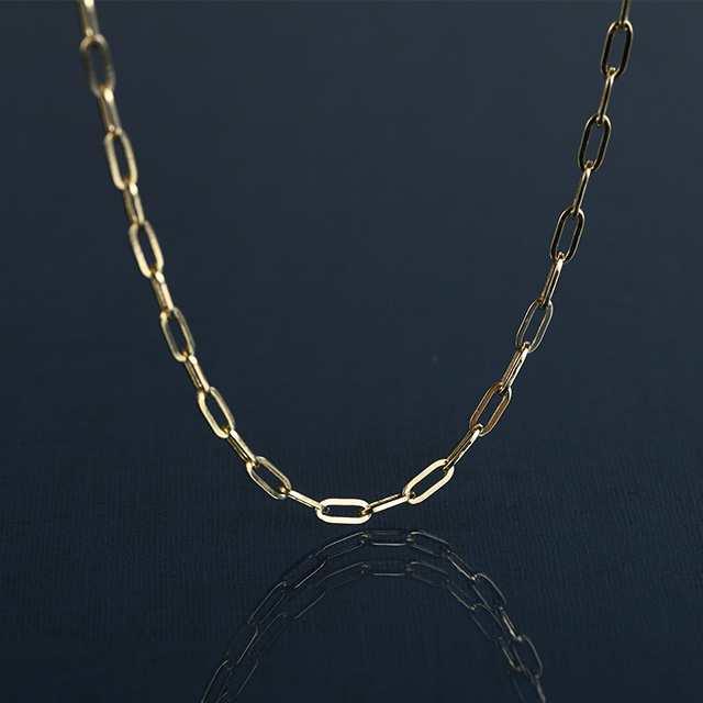 K18 ネックレス Hollow Cable チェーンネックレス チェーン 18金 18k