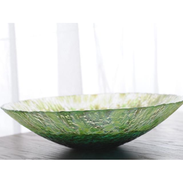 深緑の入り口 ガラス 水盤 花器 生け花 日本製 おしゃれ フラワーベース 青森 津軽 職人 活花 生花 活け花 国産 器 の通販はau Pay マーケット Lifeit ライフイット