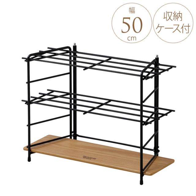 キャンプ用品 収納ケース付き フィールドラック 幅50×奥行19.5×高さ36cm アウトドア バーベキュー 簡易組立 持ち運び便利 コンパクト 組立シェルフ 食器棚 【送料無料】の通販は 16,060円