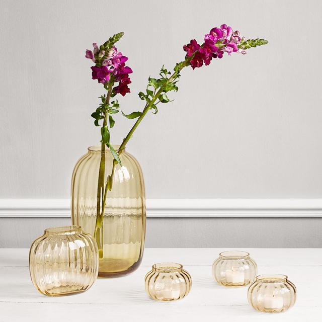 HOLMEGAARD ホルムガード Primula オーバルベース アンバー 高さ12.5cm