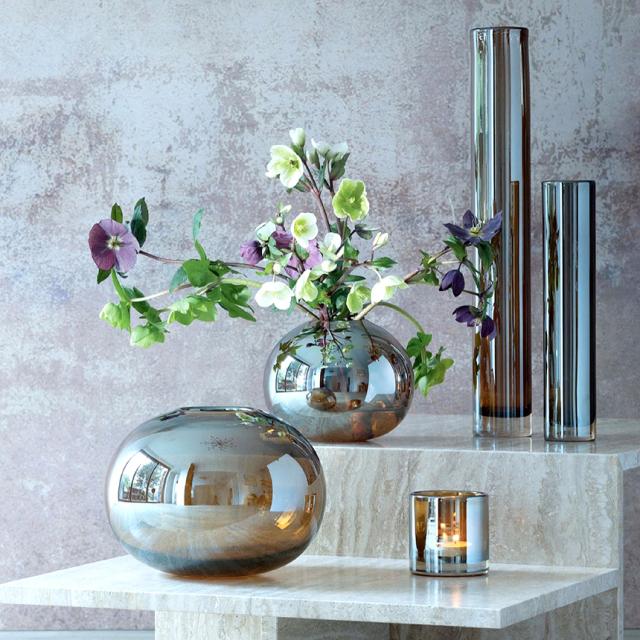 LSA International フラワーベース Epoque エポック 花瓶 H13.5cm 透明