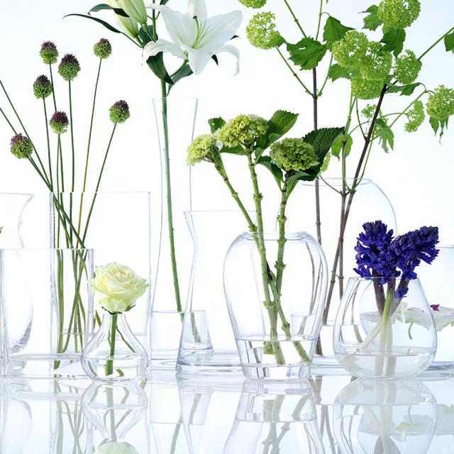 LSA ガラス フラワーベース ランタン 高さ23cm おしゃれな花瓶 LSA