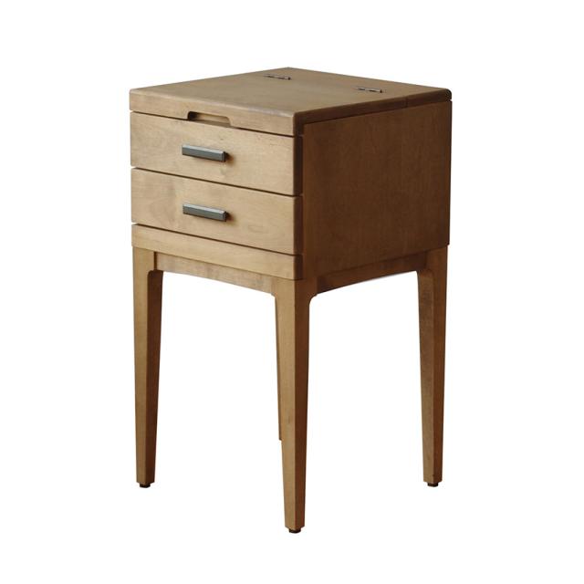 木製 ドレッサー バーベル 幅40cm コンパクト 木製ドレッサー 鏡台 化粧台 小さめ 天然木 【送料無料】_1
