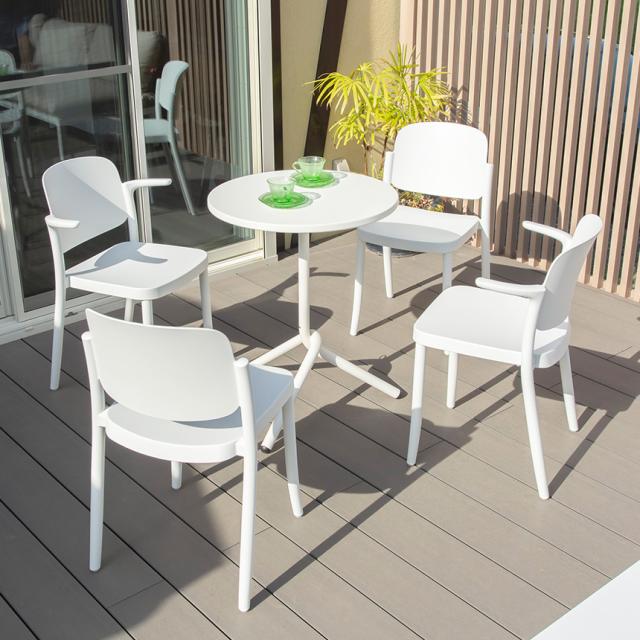 COLOS ピアッツァ2 アーム付き カフェチェア 室内 ベランダ チェア イタリア製 人気 海外 ブランド カフェ レストラン ガーデン 庭 家具 椅子   【送料無料】_3