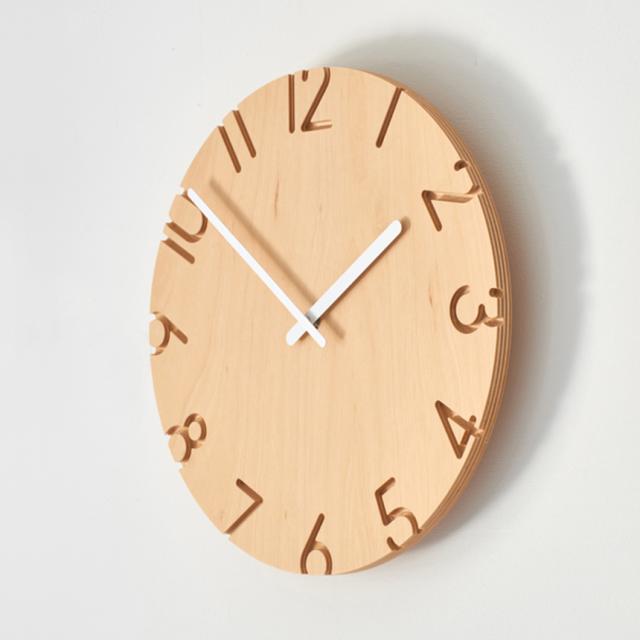 Lemnos レムノス 壁掛け時計 おしゃれ 木製 CARVED WOOD BIRCH 【送料無料】_3