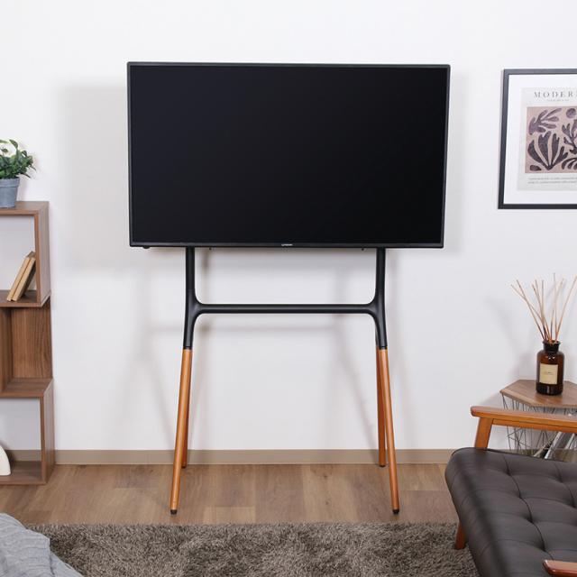 モニタースタンド おしゃれ 木製 床置き ブナ材 ＴＶスタンド 4本脚 テレビ台 壁寄せ インテリア リビング 省スペース 北欧 テイスト モダン ナチュラル 天然木 【送料無料】_2