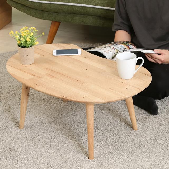 Natural Signature 天然木 センターテーブル MAME 幅74cm かわいい 北欧 テーブル 韓国 リビング インテリア 小さい 一人暮らし 女性 人気 フェミニン 【送料無料】_2
